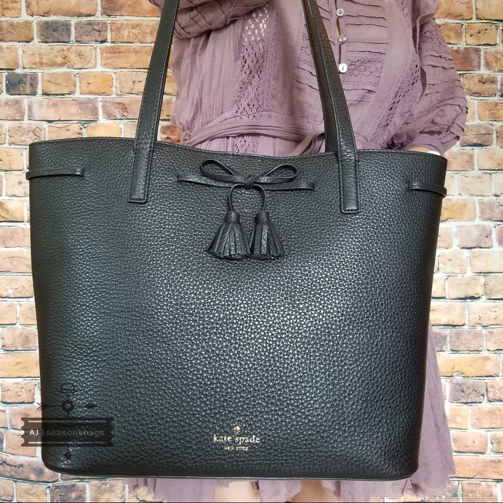 Kate spade leather Hayes Street Large Black Tote - Picture 3 of 7